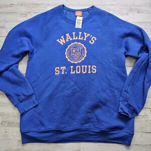 NEW Wally's St. Louis, MO Gas Station - XL Crewneck Sweatshirt - Super Soft Blue